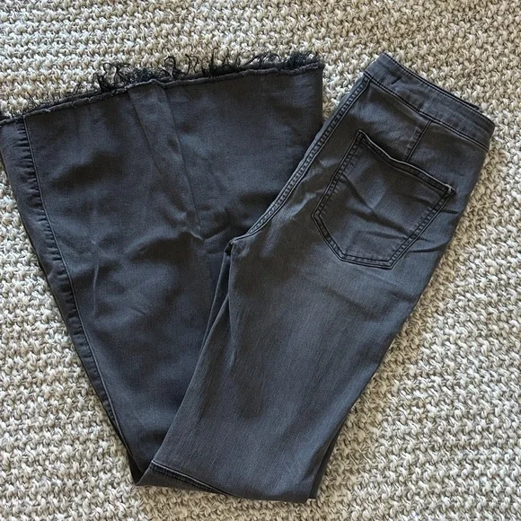 Free People Just Float On Flare Bell Bottom Jean Pant Black - Picture 4 of 8